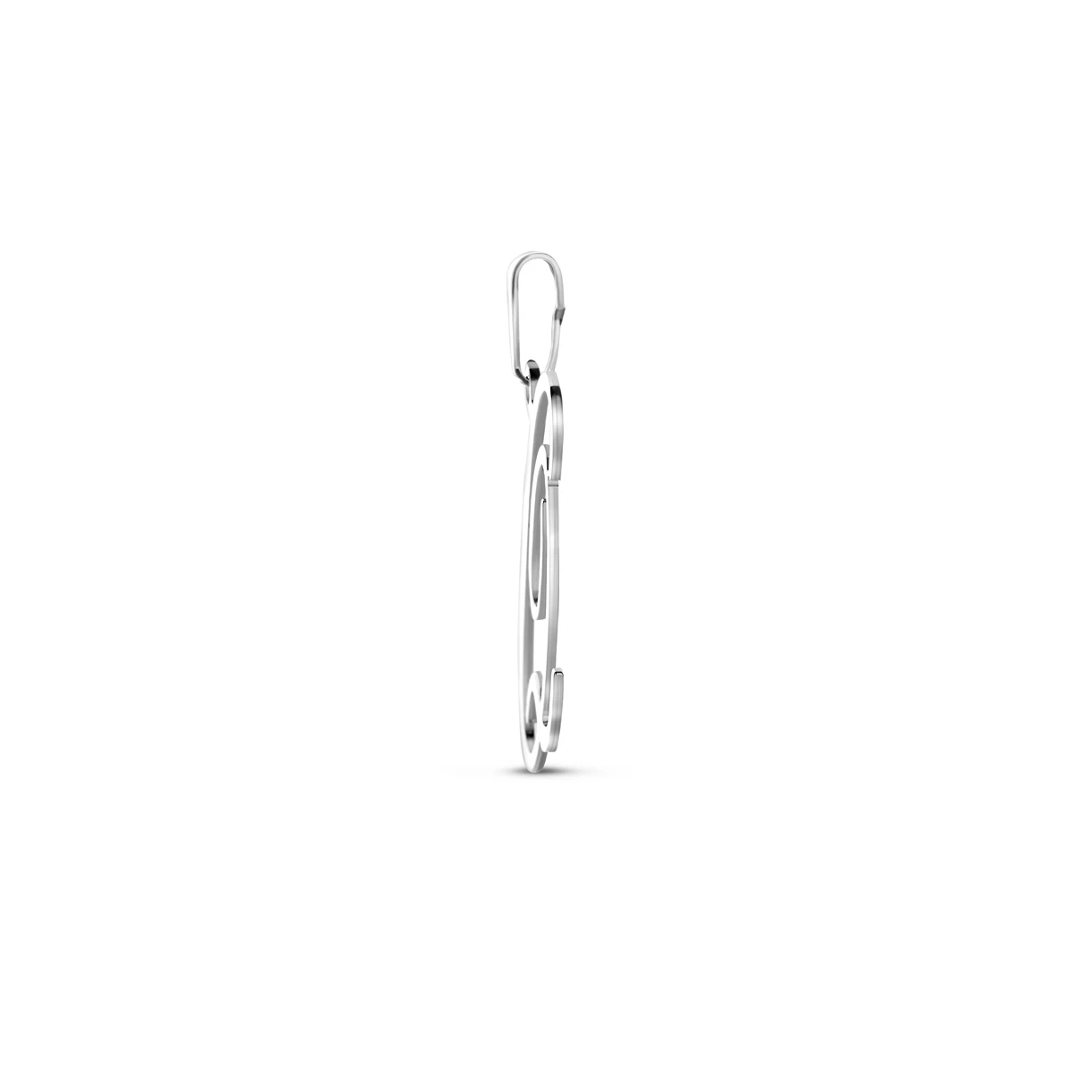 hanger letter zilver gerhodineerd