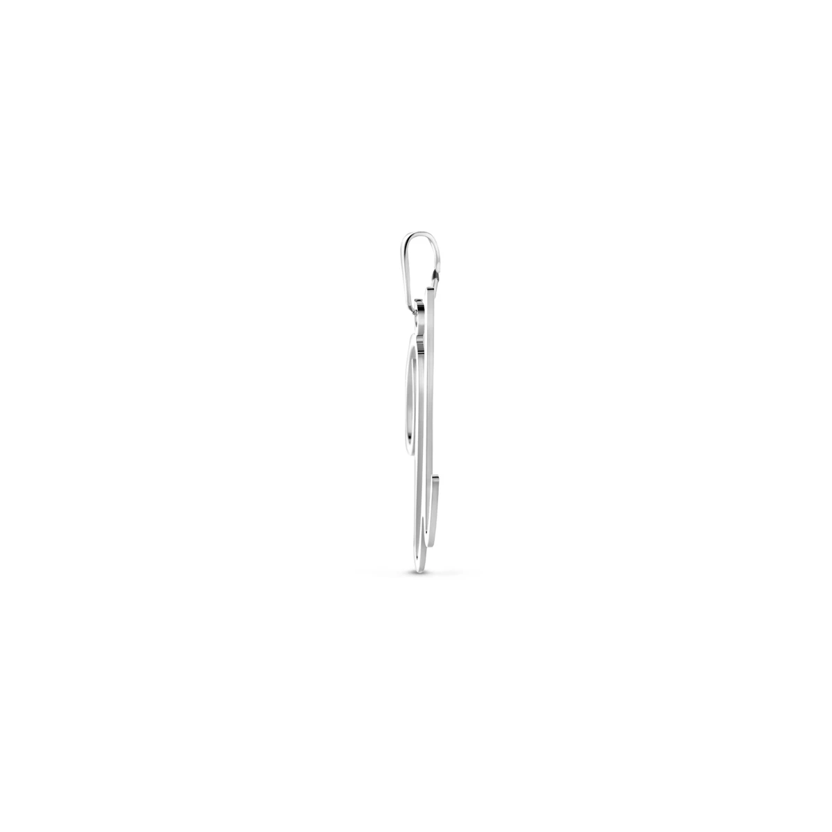 hanger letter zilver gerhodineerd
