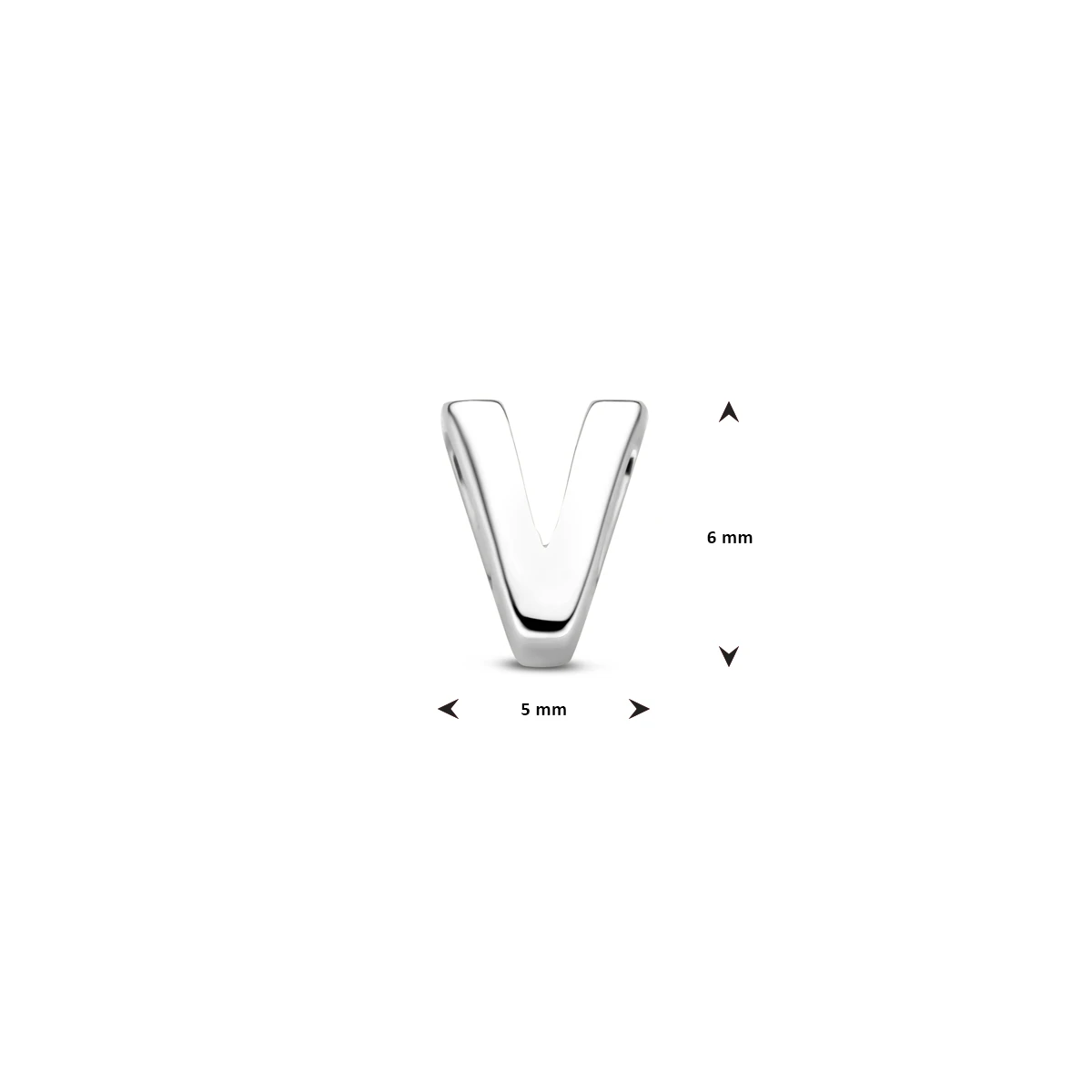 hanger letter zilver gerhodineerd