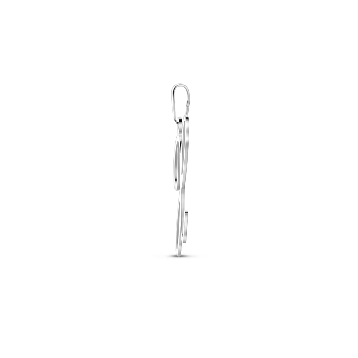 hanger letter zilver gerhodineerd
