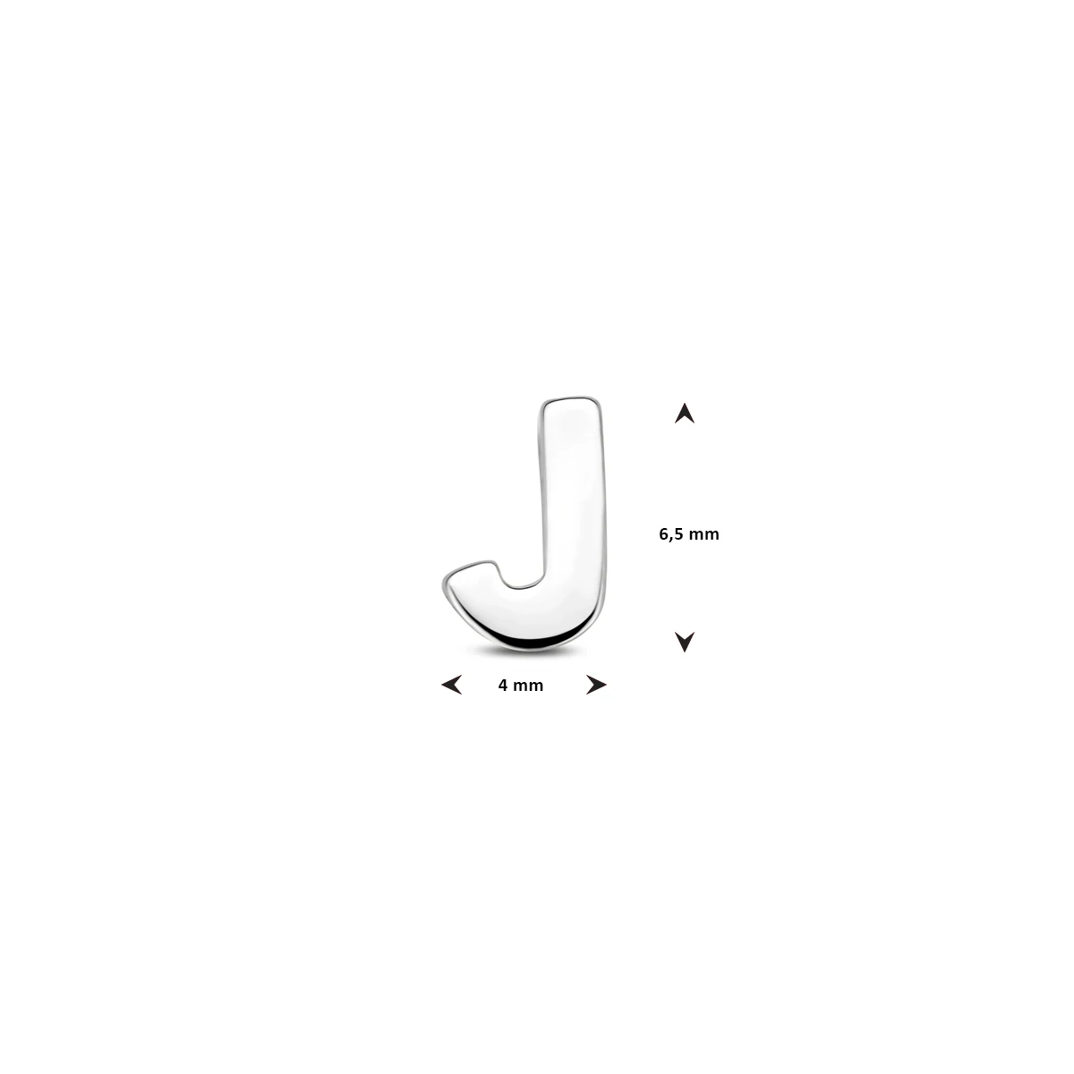 hanger letter zilver gerhodineerd