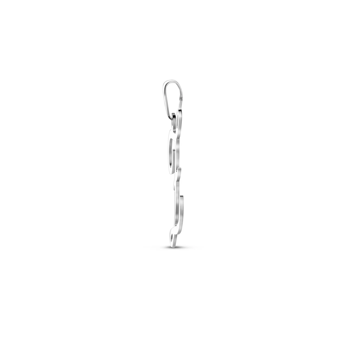 hanger letter zilver gerhodineerd