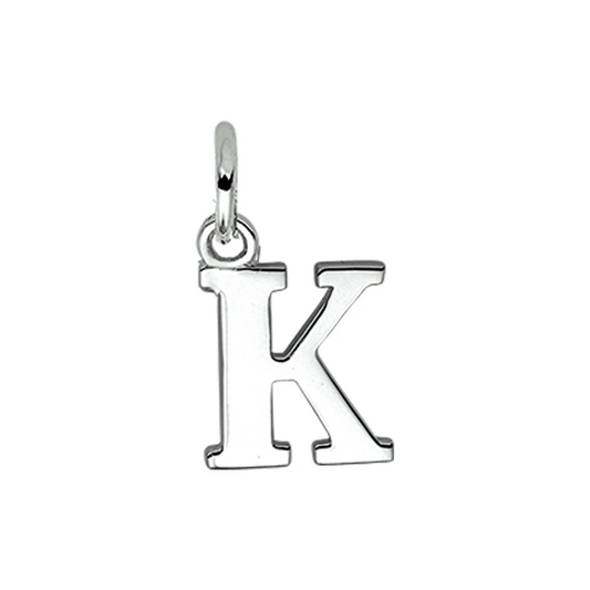 hanger letter zilver gerhodineerd