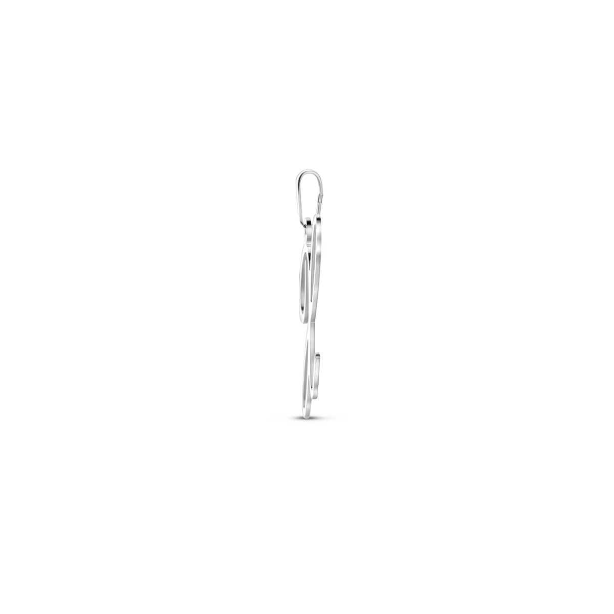 hanger letter zilver gerhodineerd
