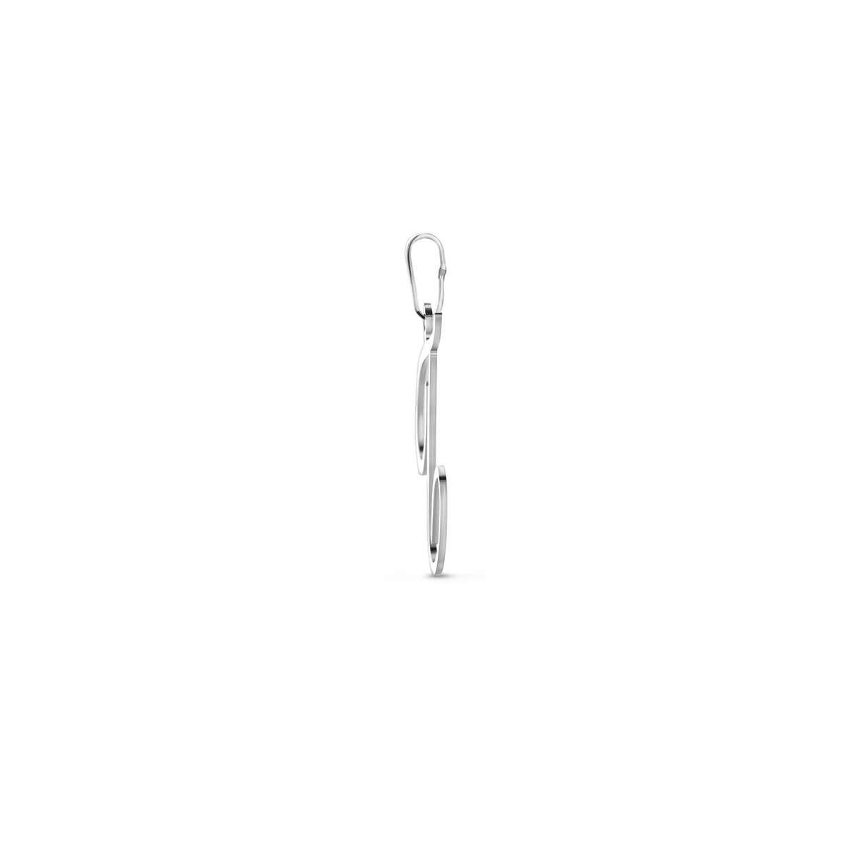 hanger letter zilver gerhodineerd