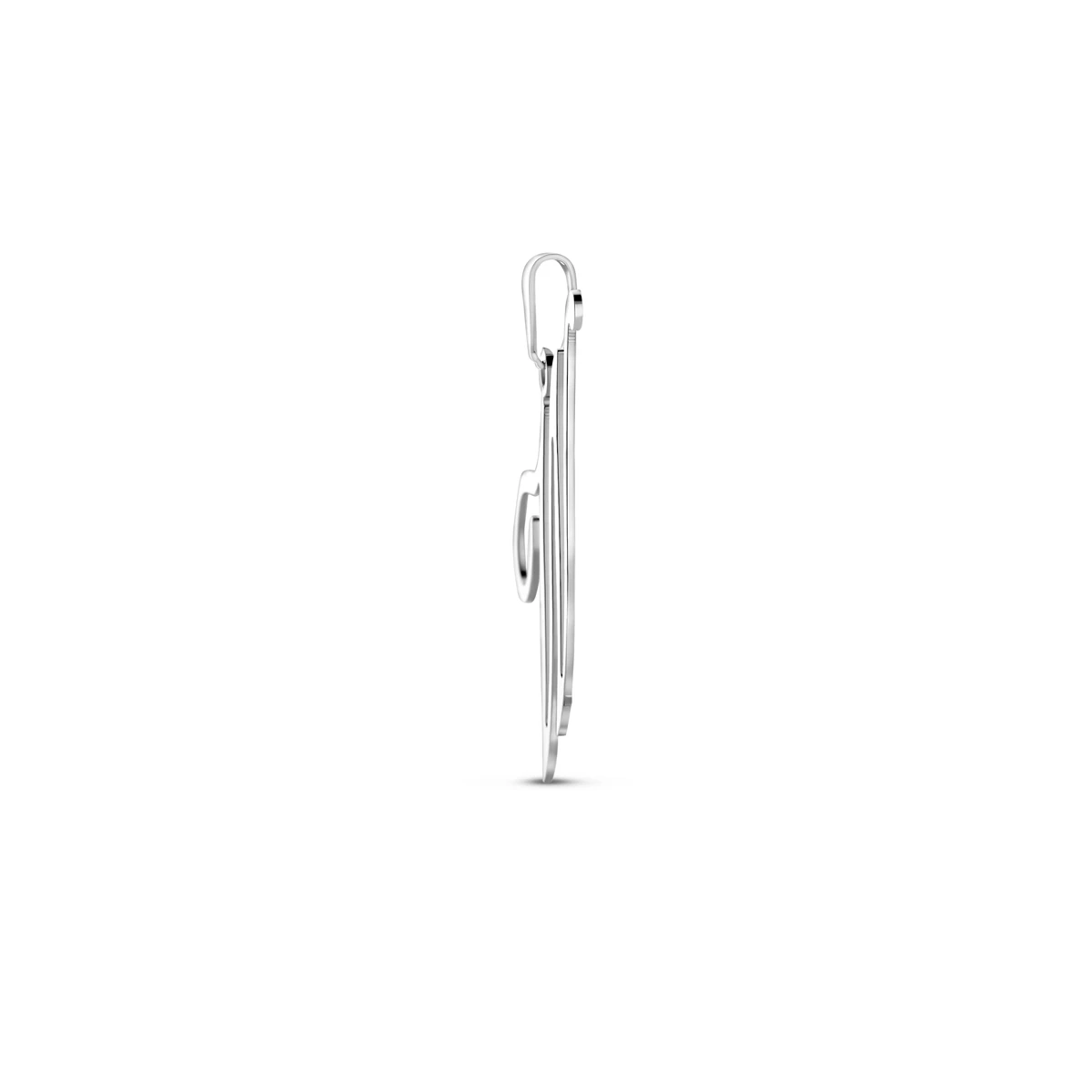 hanger letter zilver gerhodineerd