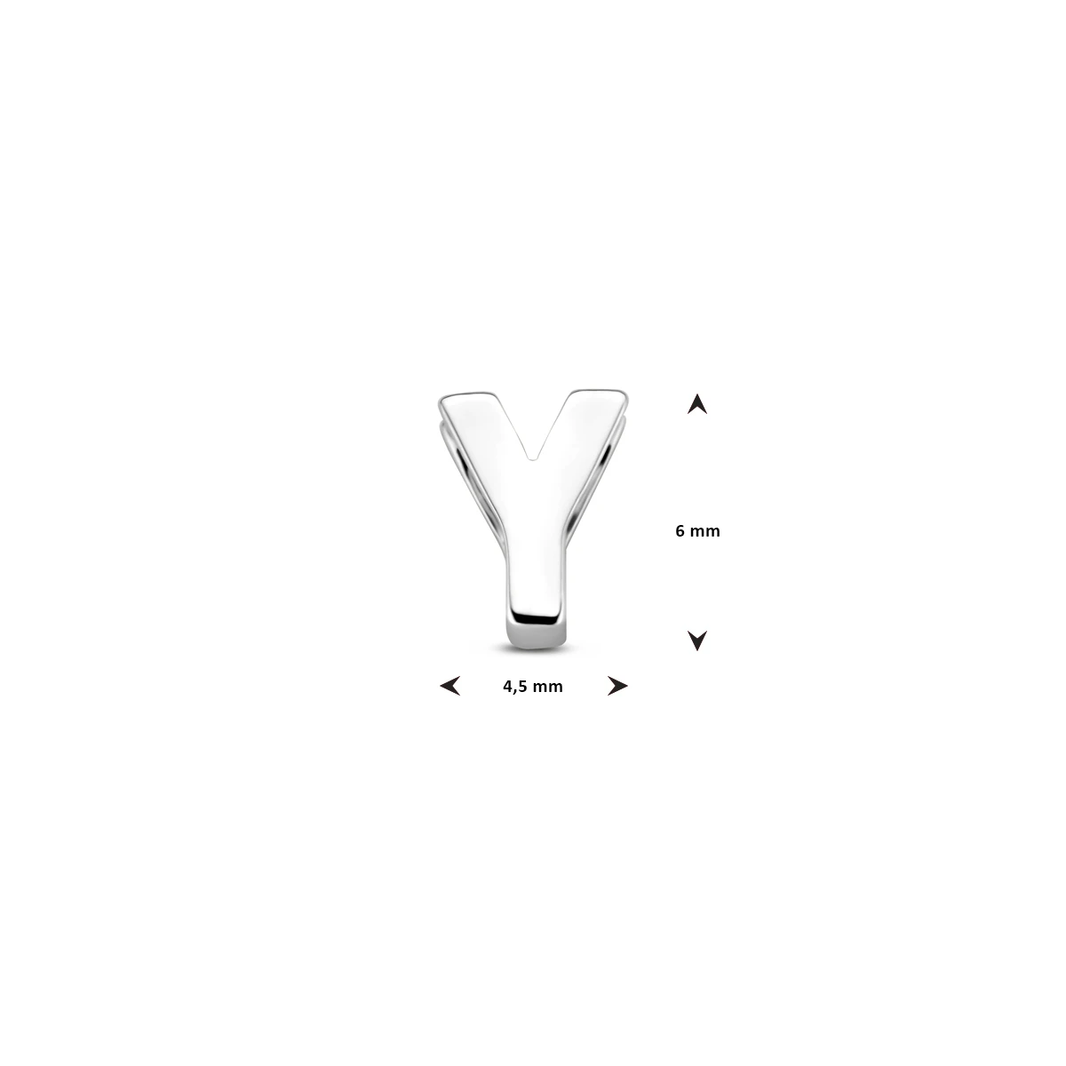 hanger letter zilver gerhodineerd