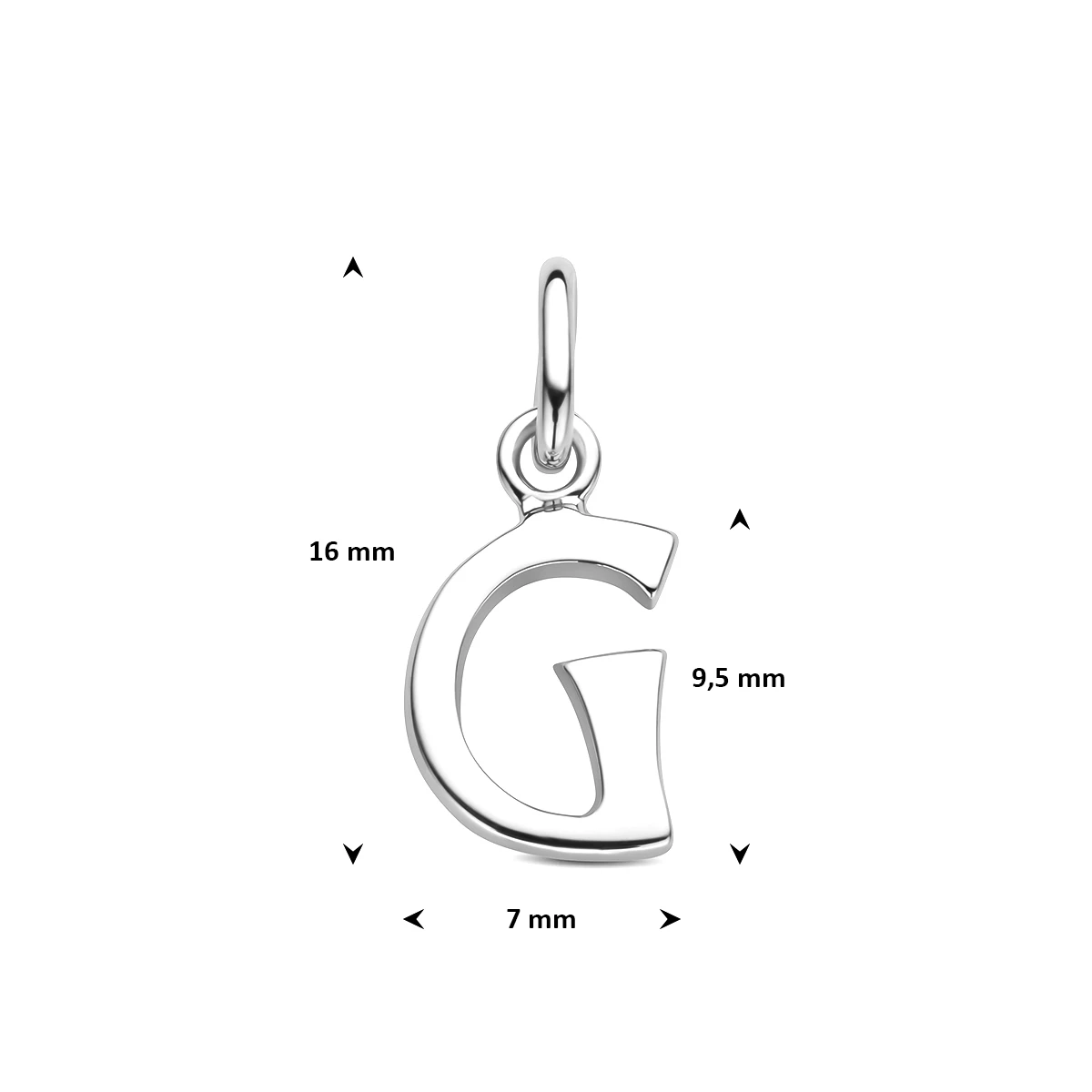 hanger letter zilver wit