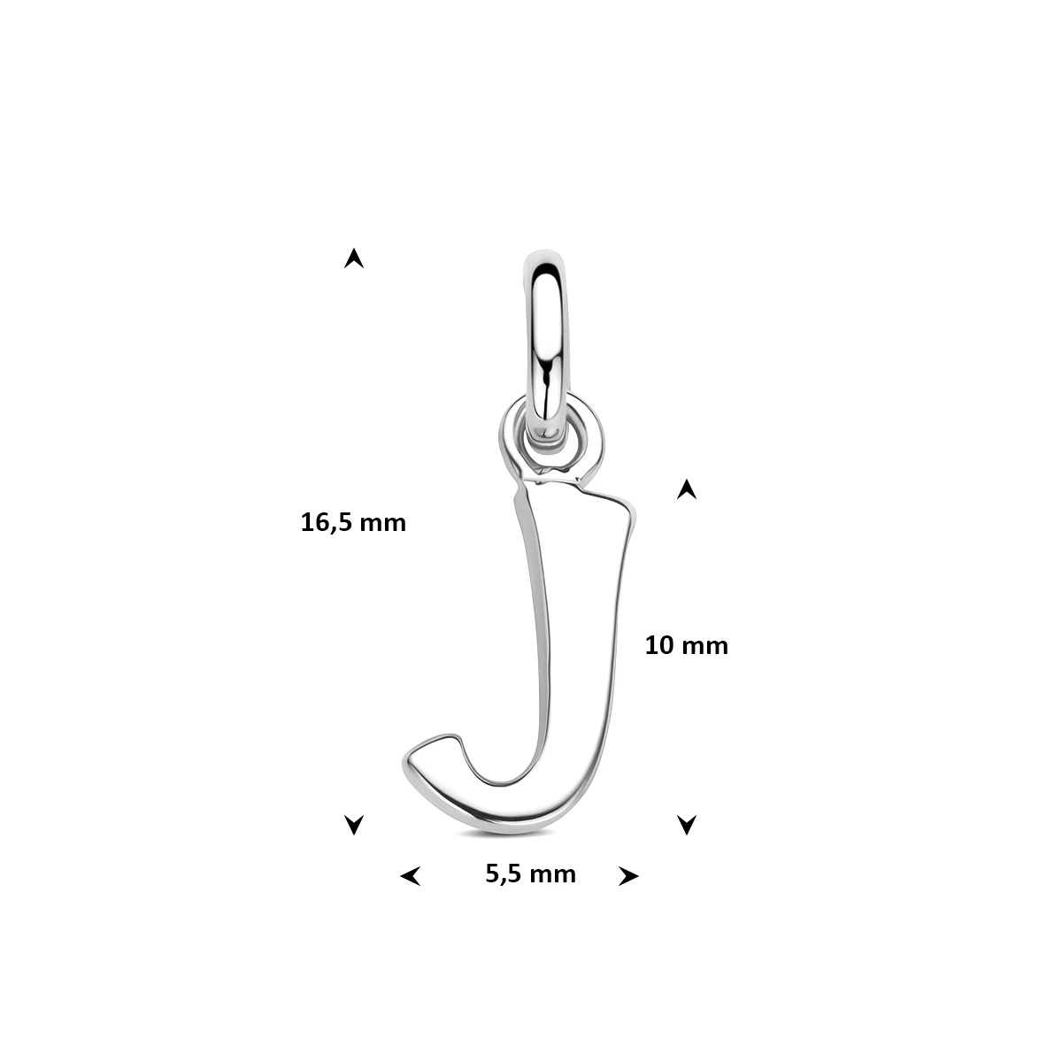 hanger letter zilver wit