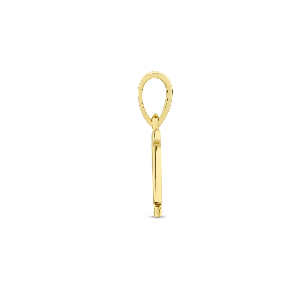hanger letter zirkonia 14K geelgoud