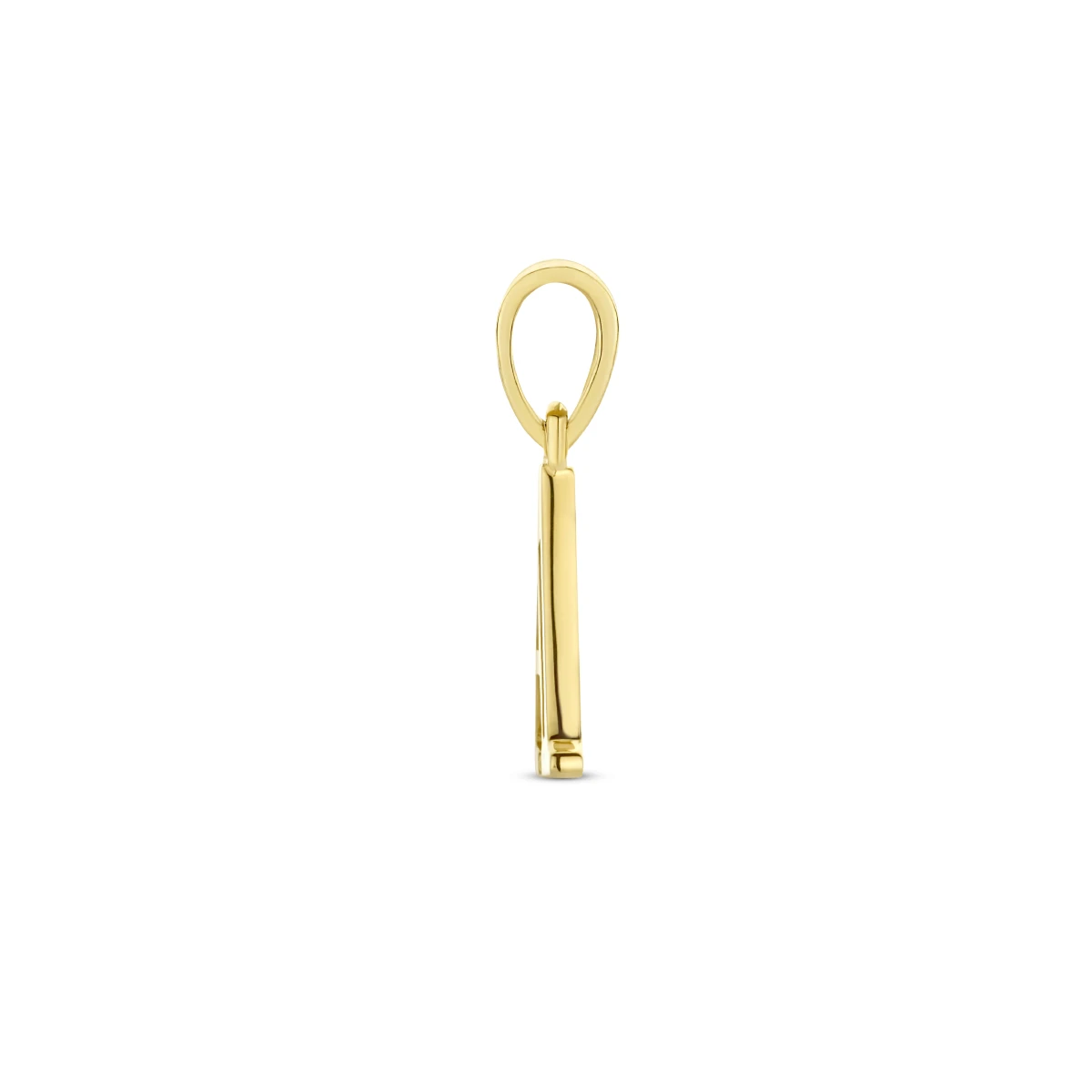 hanger letter zirkonia 14K geelgoud