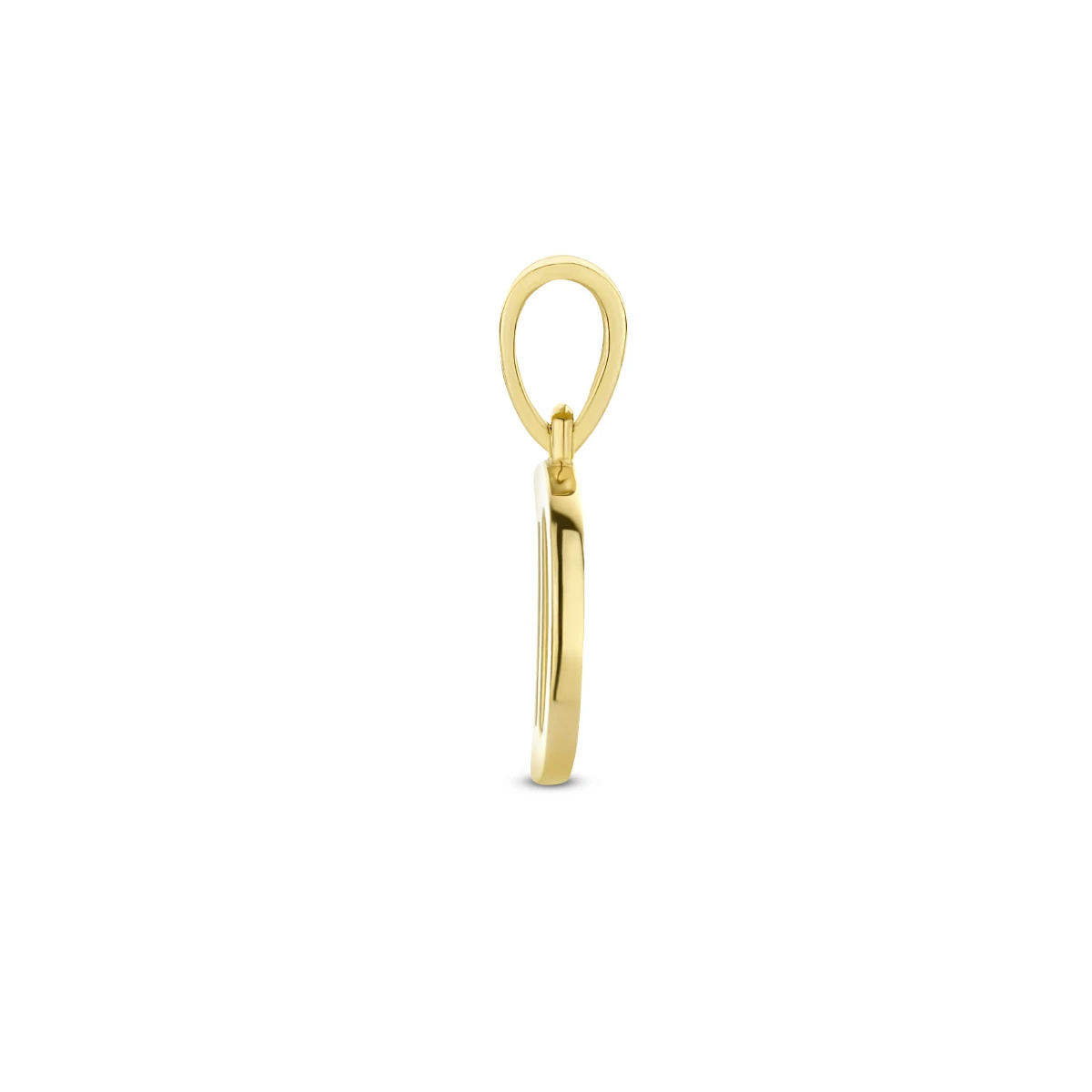 hanger letter zirkonia 14K geelgoud