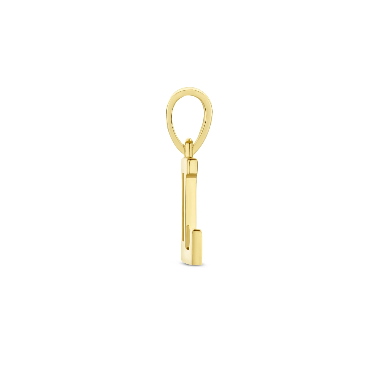 hanger letter zirkonia 14K geelgoud
