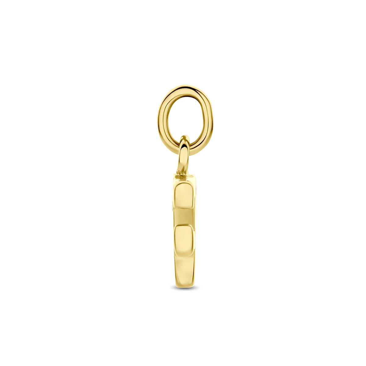 hanger letter zirkonia 14K geelgoud
