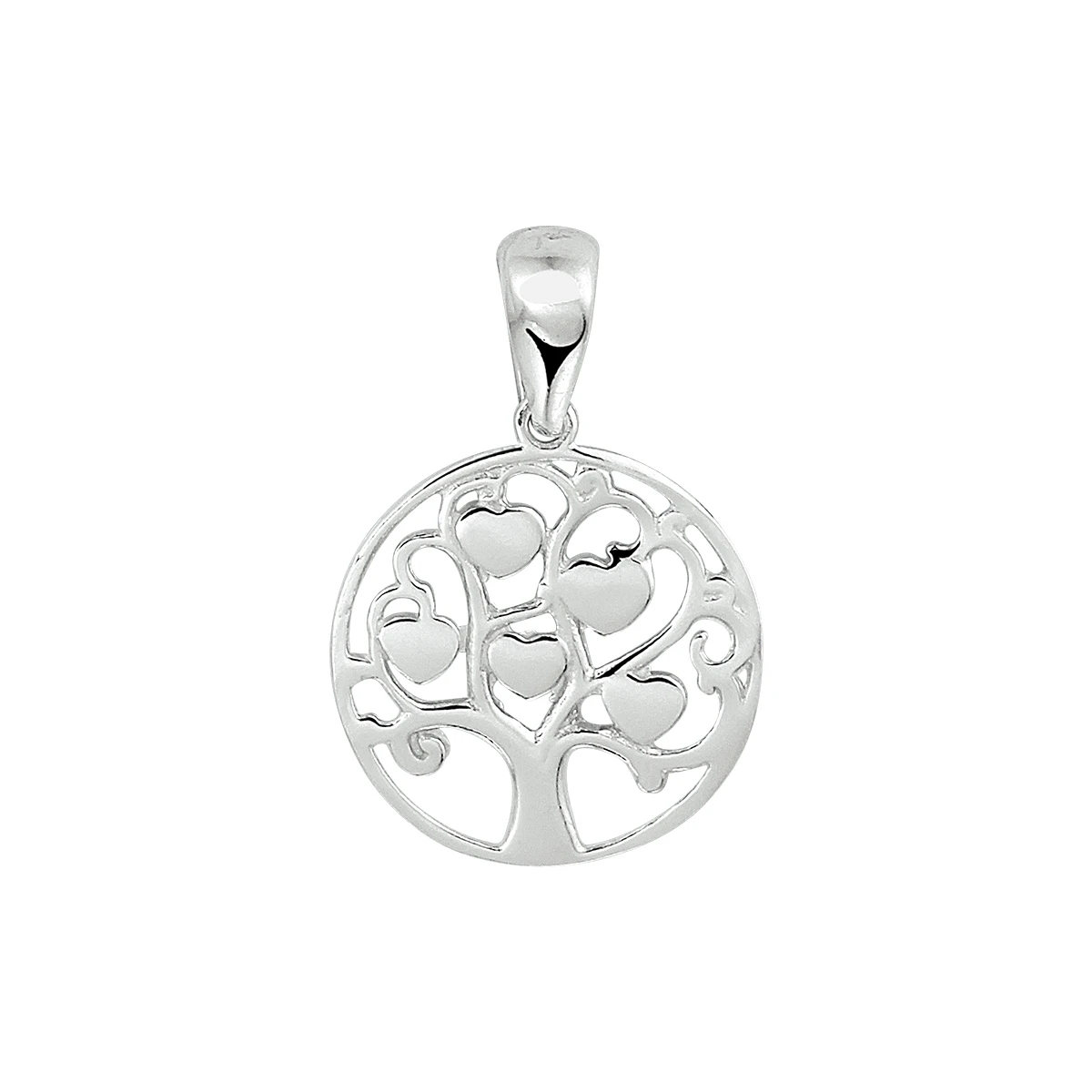 hanger levensboom zilver gerhodineerd