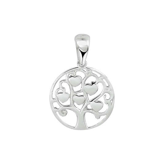 hanger levensboom zilver gerhodineerd