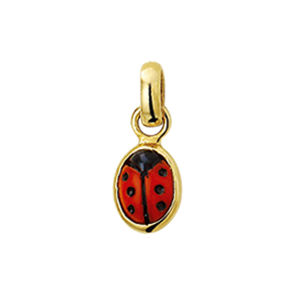 hanger lieveheersbeestje 6 mm 14K geelgoud