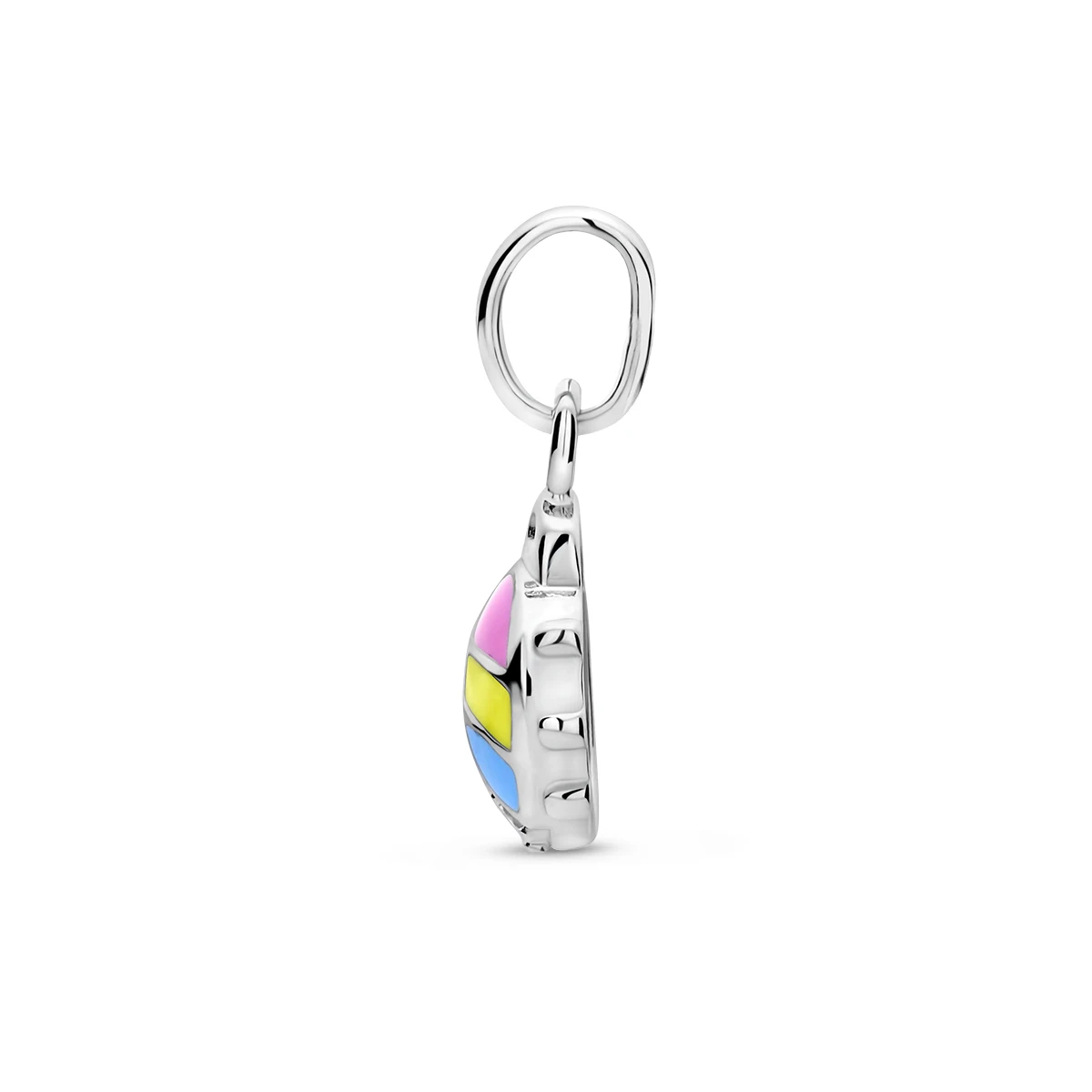 hanger lieveheersbeestje zirkonia emaille zilver gerhodineerd