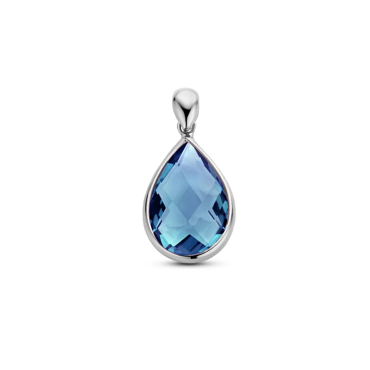 hanger london blue kwarts 14K witgoud
