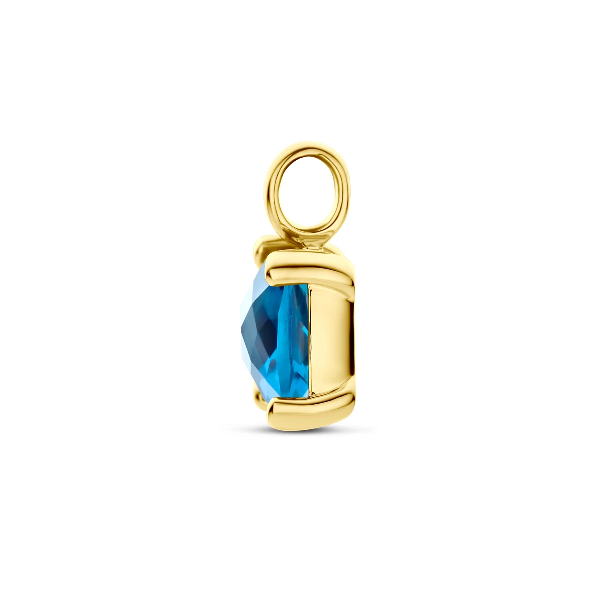 hanger london blue topaas 14K geelgoud