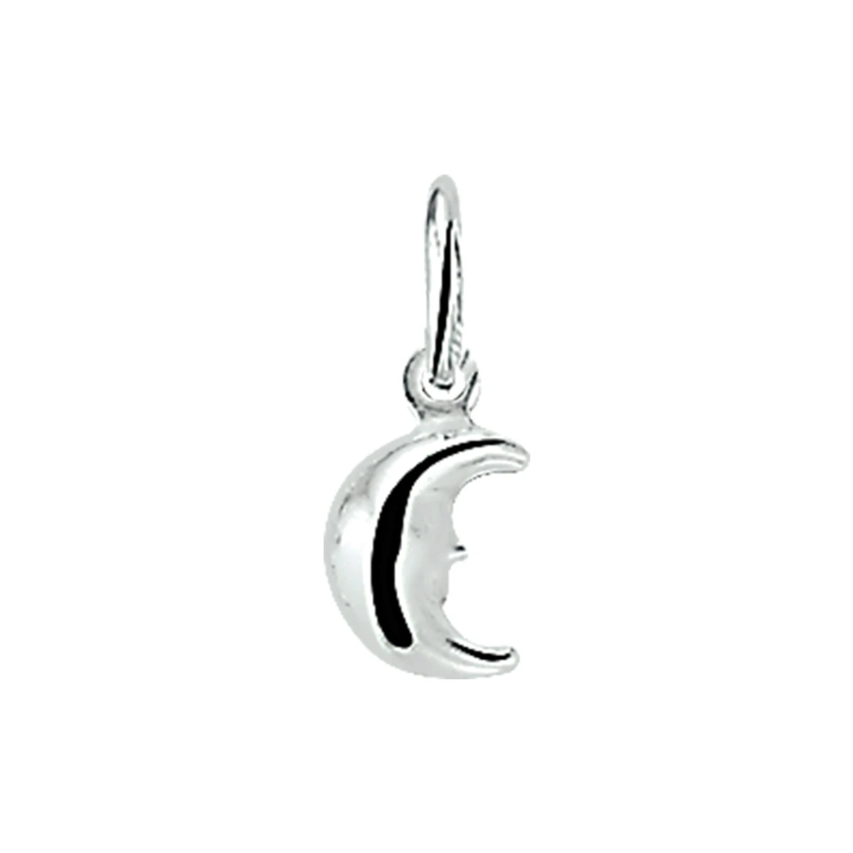 hanger maan 12 mm zilver wit