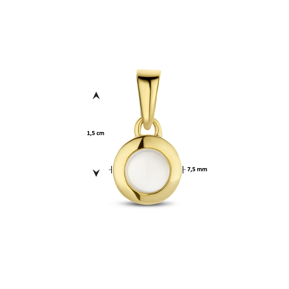 hanger maansteen 14K geelgoud