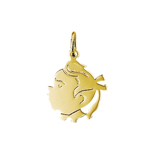 hanger meisje 12 mm 14K geelgoud