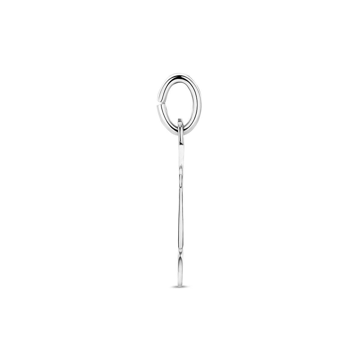hanger meisje 17,5 x 13 mm zilver wit