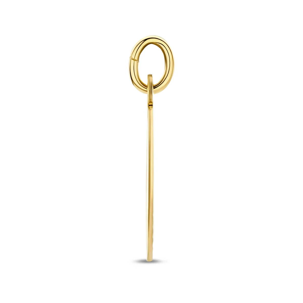 hanger meisje gediamanteerd 19 mm 14K geelgoud