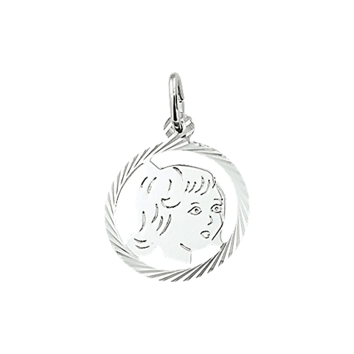 hanger meisje gediamanteerd zilver gerhodineerd