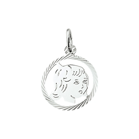 hanger meisje gediamanteerd zilver gerhodineerd