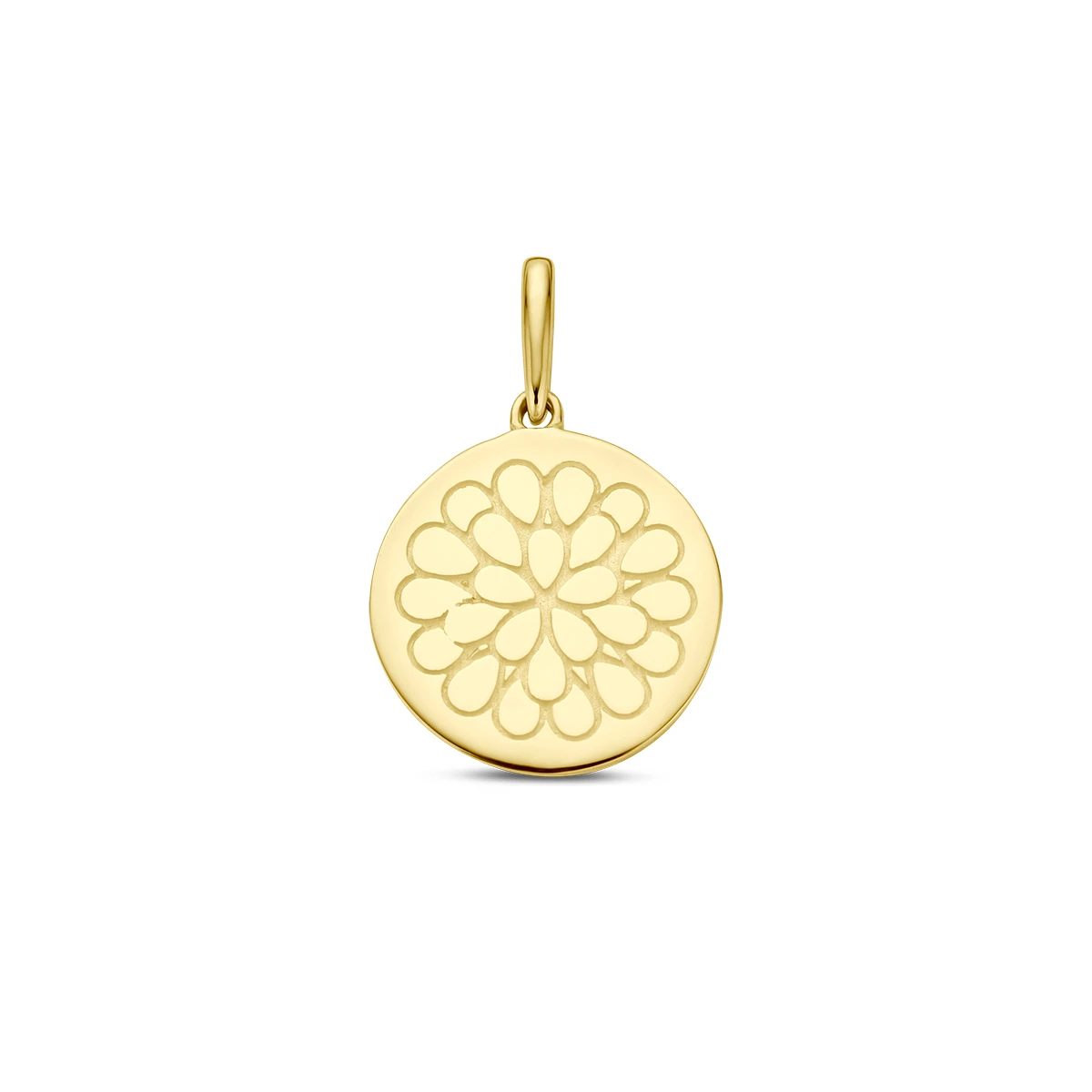hanger met geboortebloem 14K geelgoud
