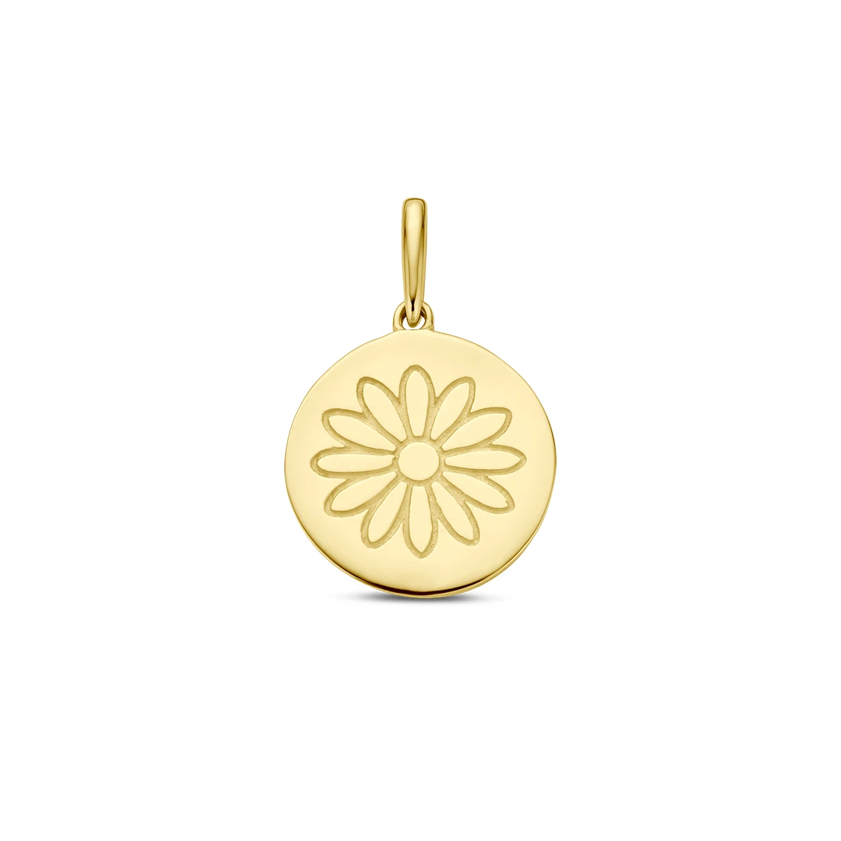hanger met geboortebloem 14K geelgoud
