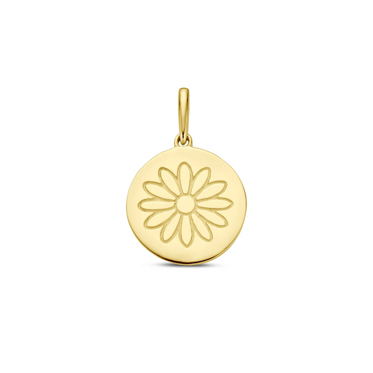 hanger met geboortebloem 14K geelgoud