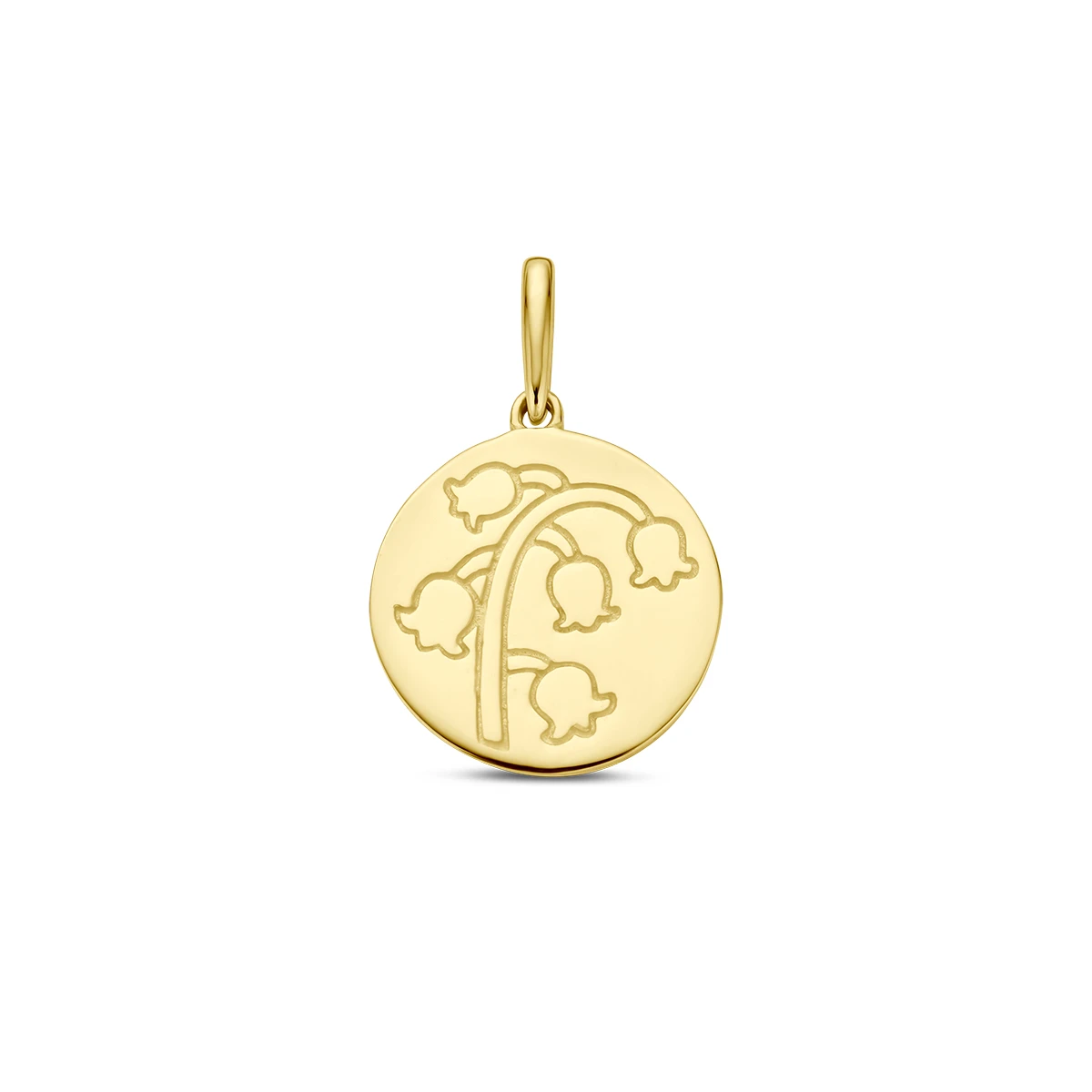 hanger met geboortebloem 14K geelgoud