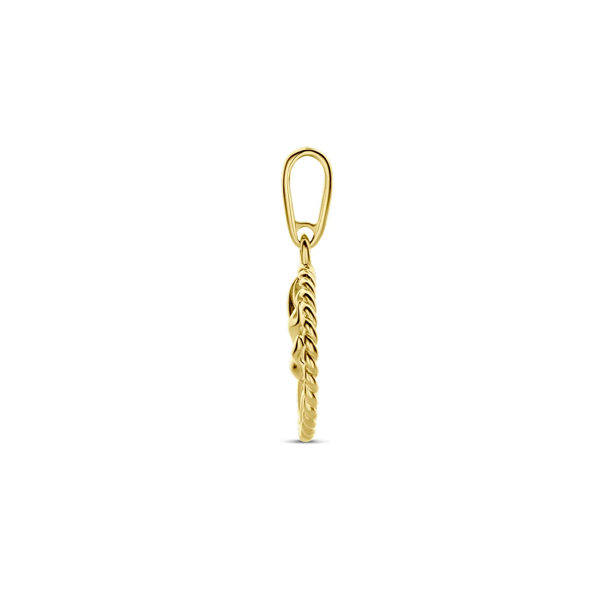 hanger met geboortebloem 17 mm 14K geelgoud