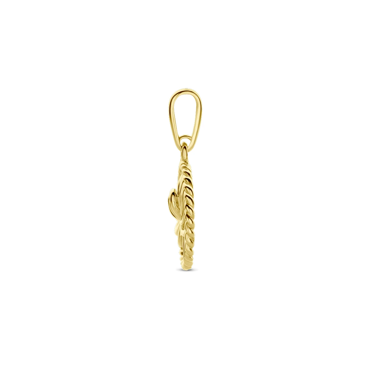 hanger met geboortebloem 17 mm 14K geelgoud
