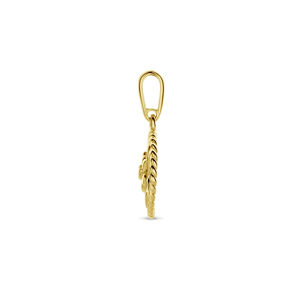 hanger met geboortebloem 17 mm 14K geelgoud