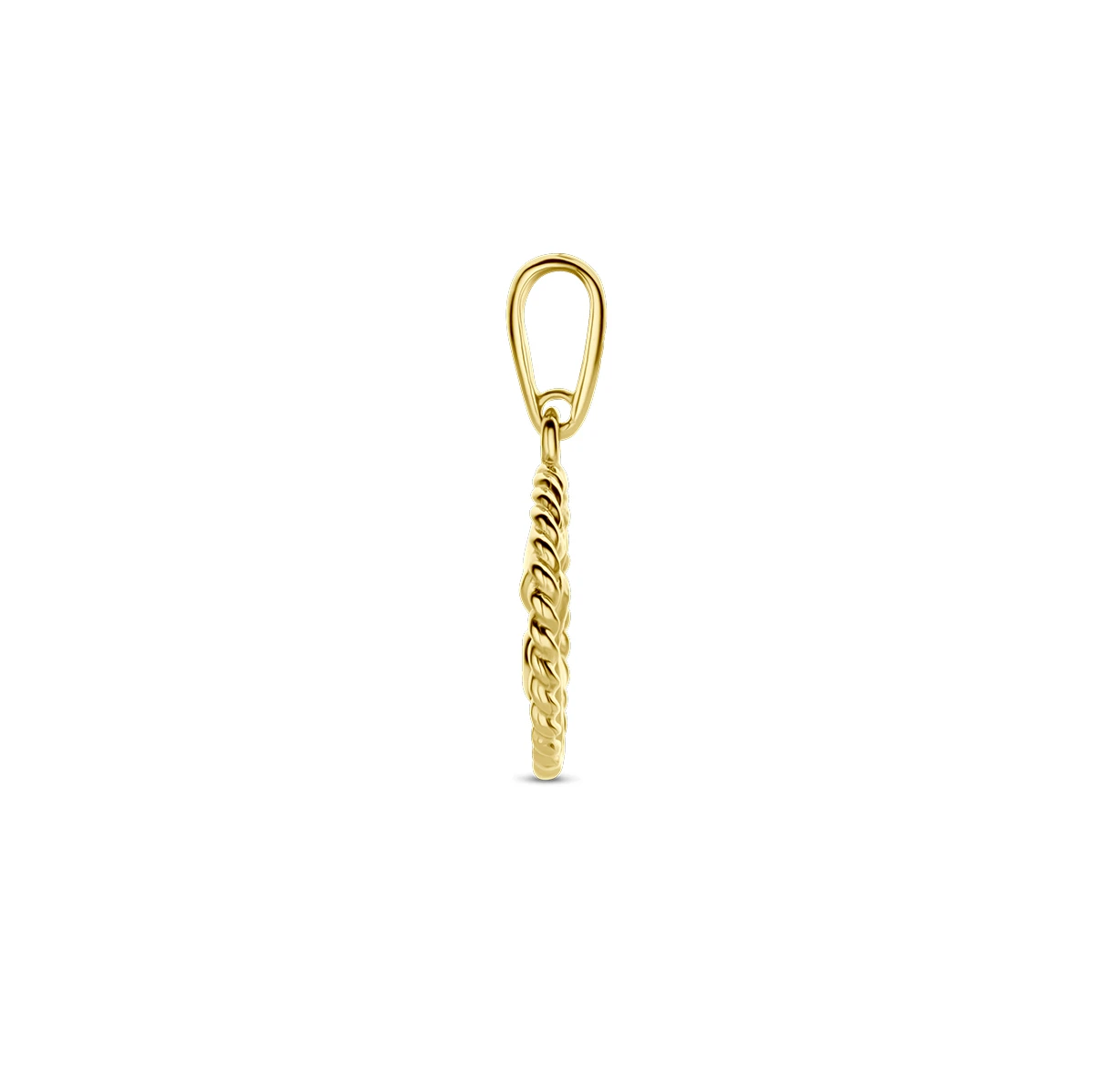 hanger met geboortebloem 17 mm 14K geelgoud