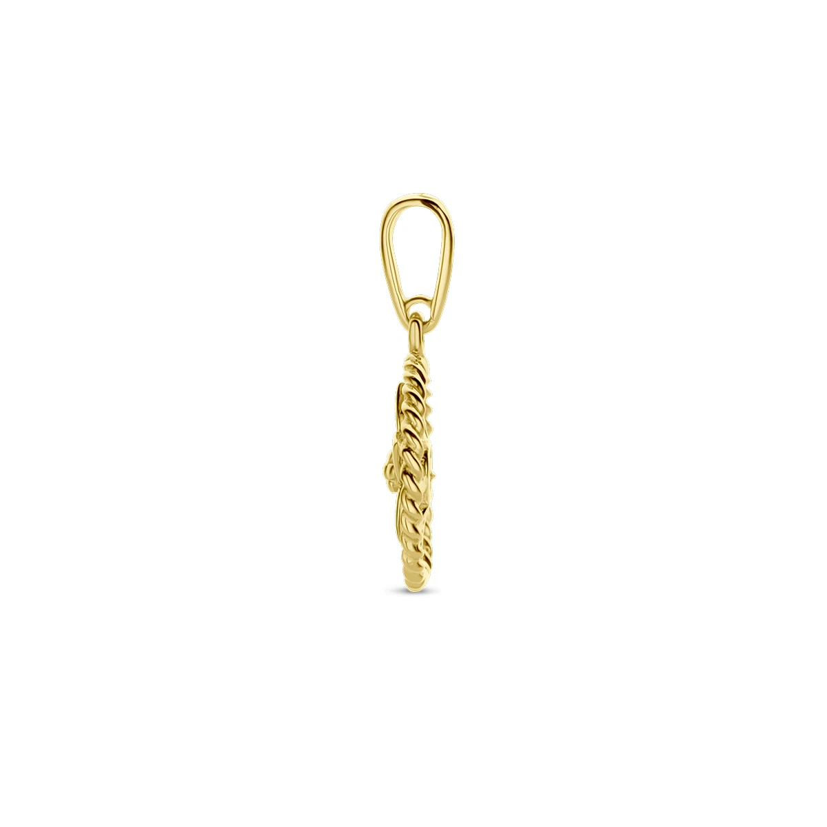 hanger met geboortebloem 17 mm 14K geelgoud