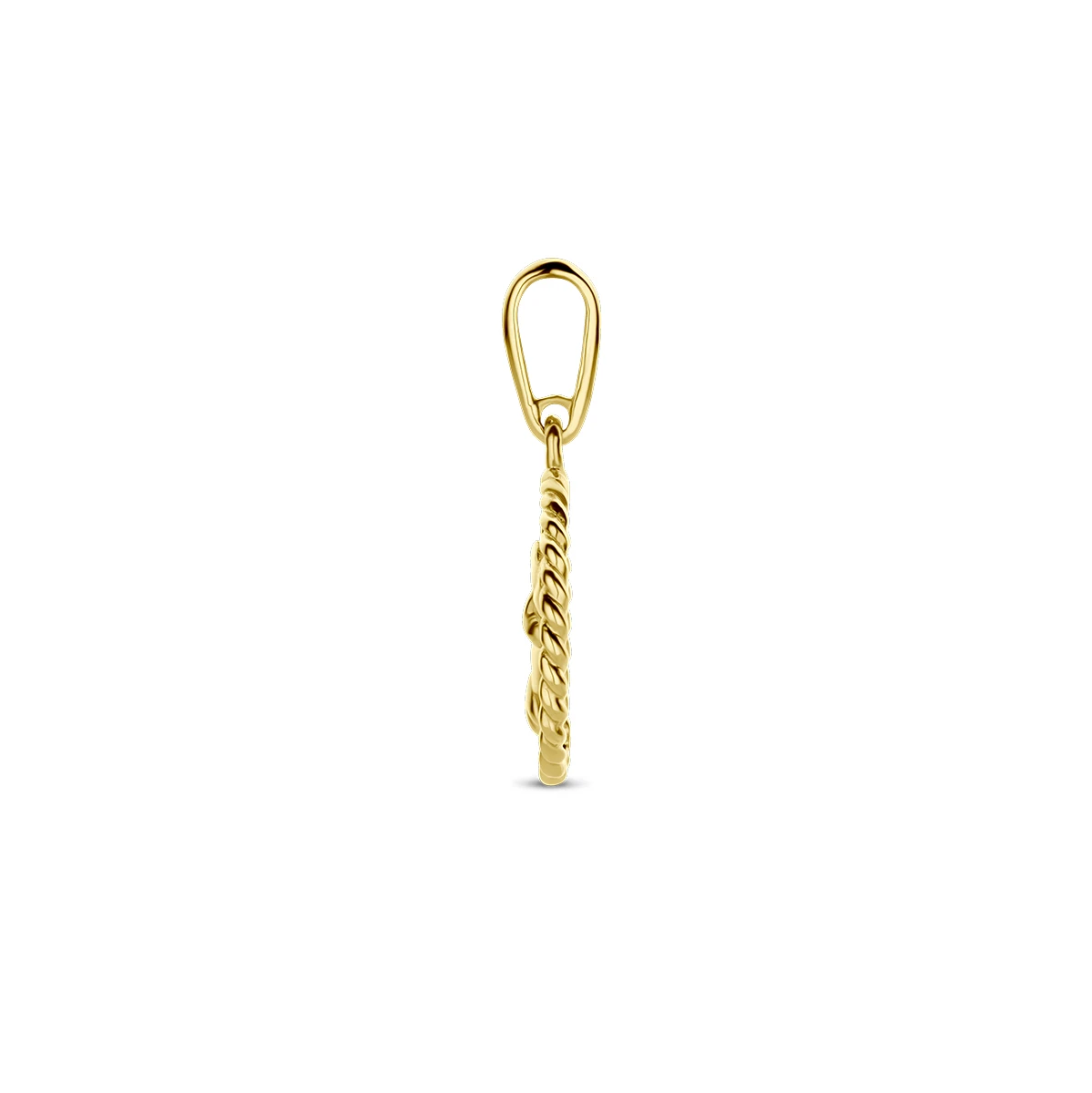 hanger met geboortebloem 17 mm 14K geelgoud