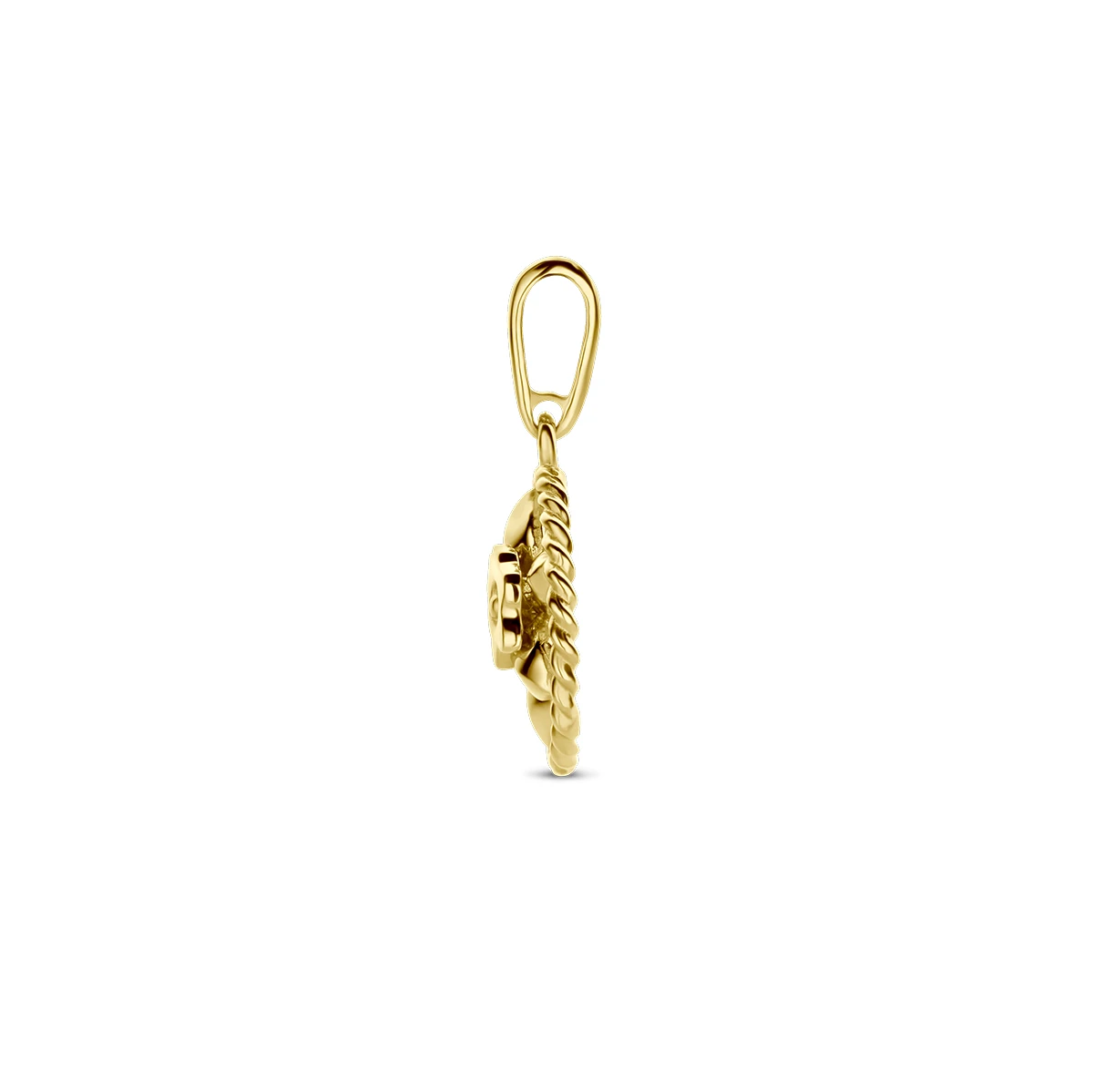 hanger met geboortebloem 17 mm 14K geelgoud