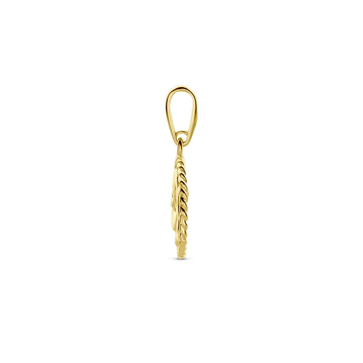 hanger met geboortebloem 17 mm 14K geelgoud