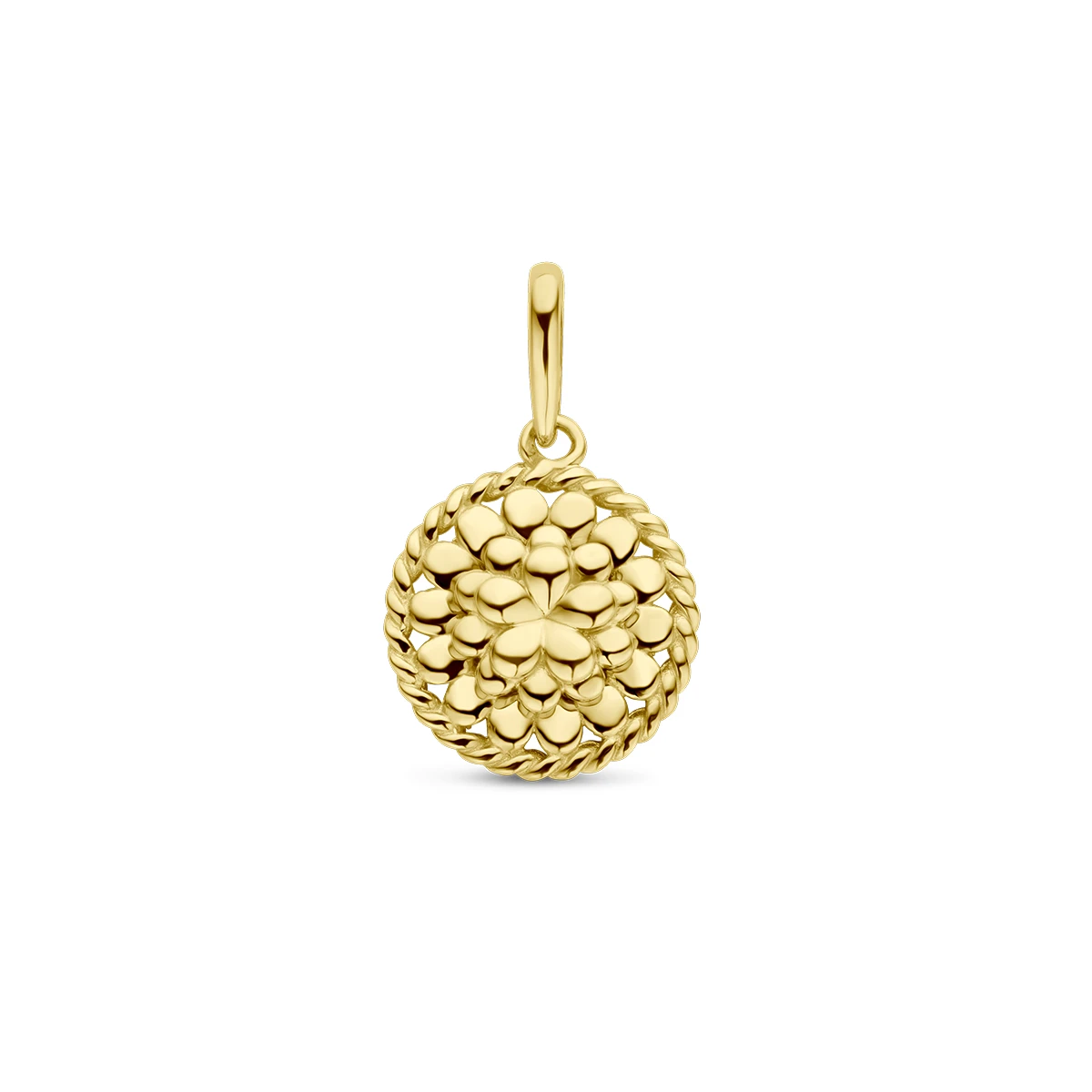 hanger met geboortebloem 17 mm 14K geelgoud