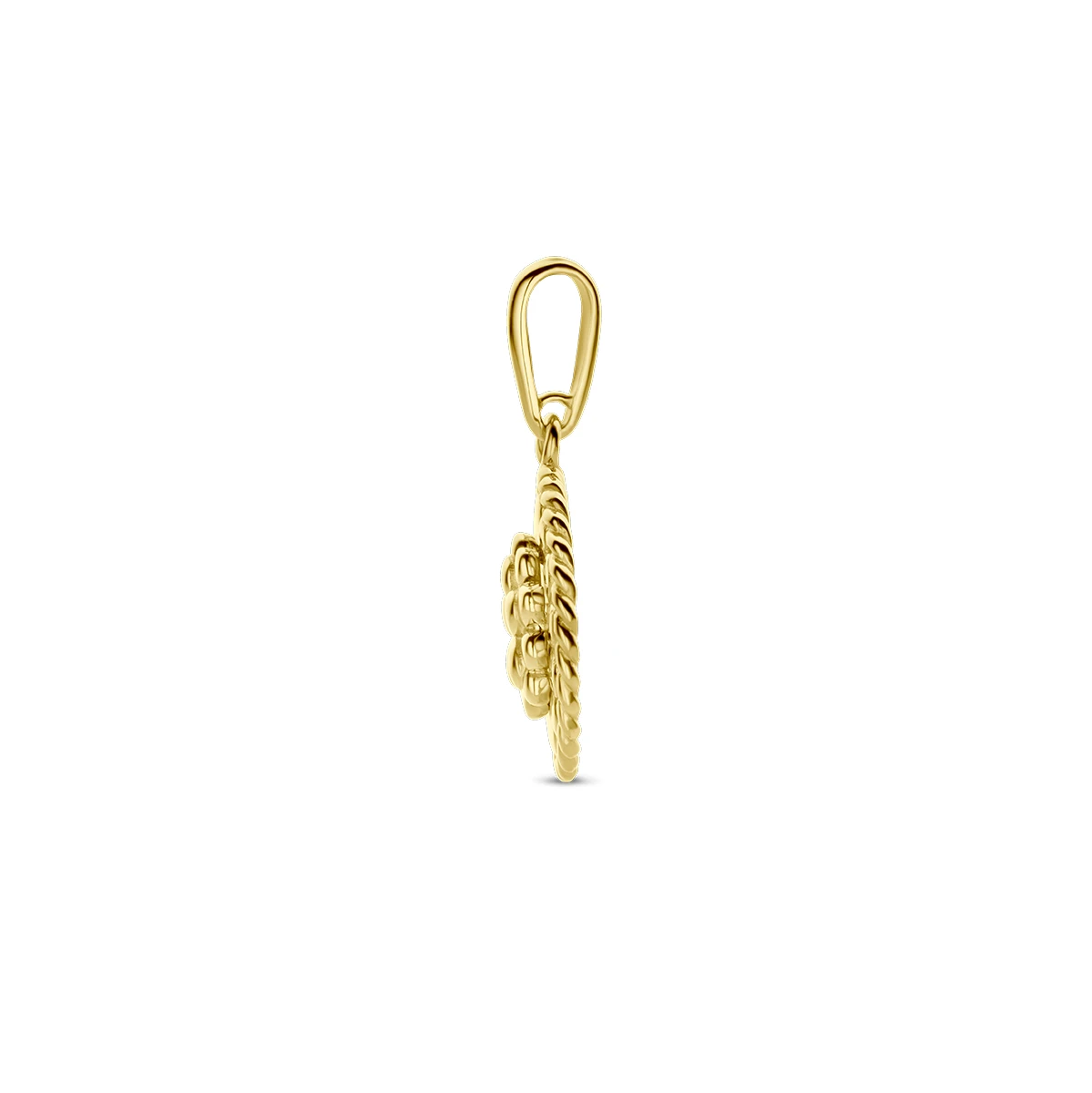 hanger met geboortebloem 17 mm 14K geelgoud