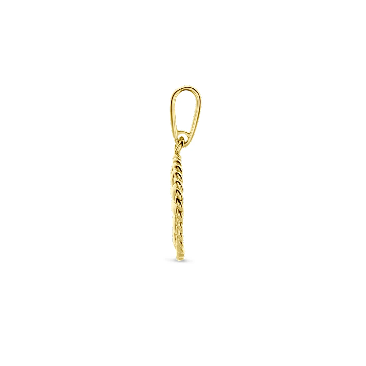 hanger met geboortebloem 17 mm 14K geelgoud