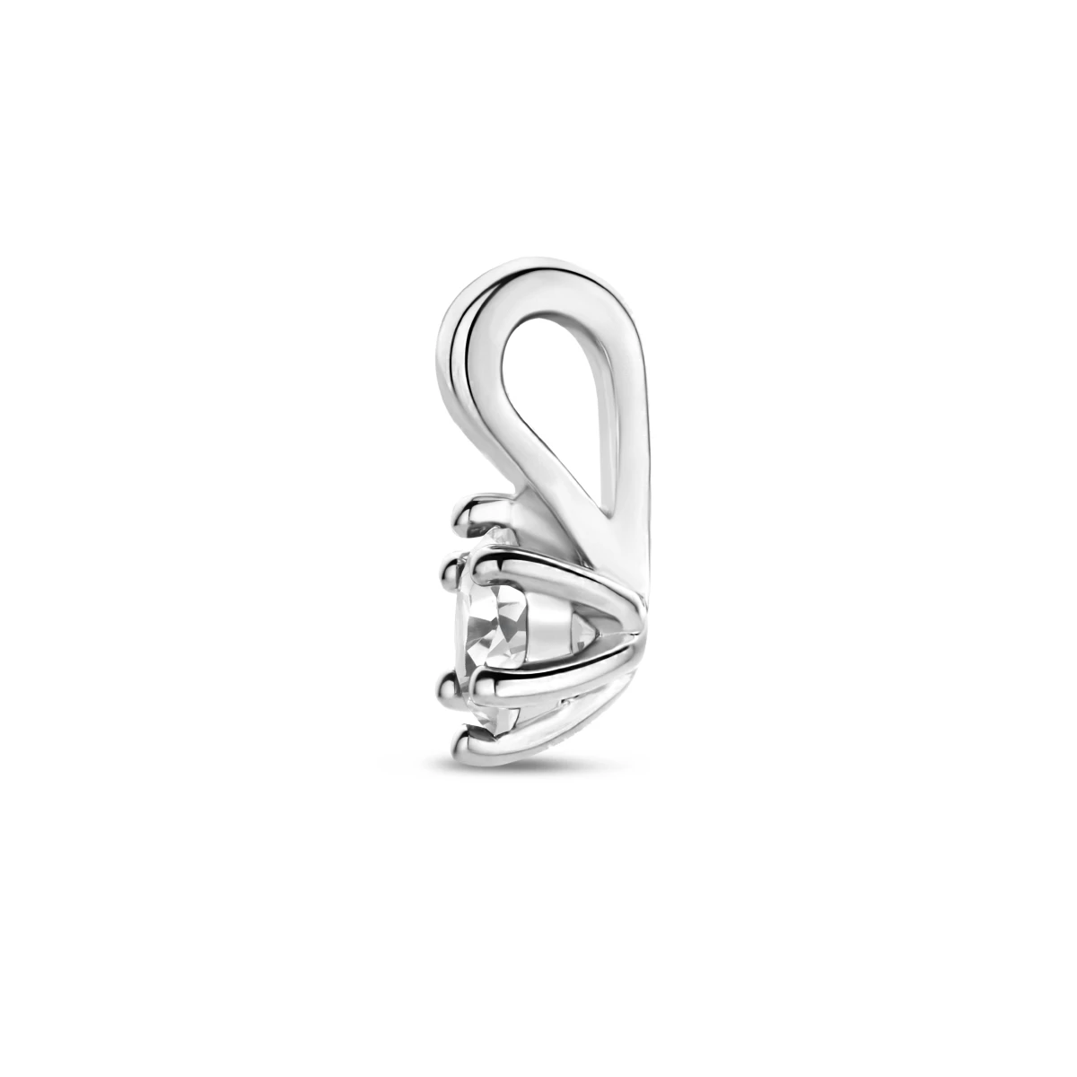 hanger met geboortesteen 10 mm zilver gerhodineerd
