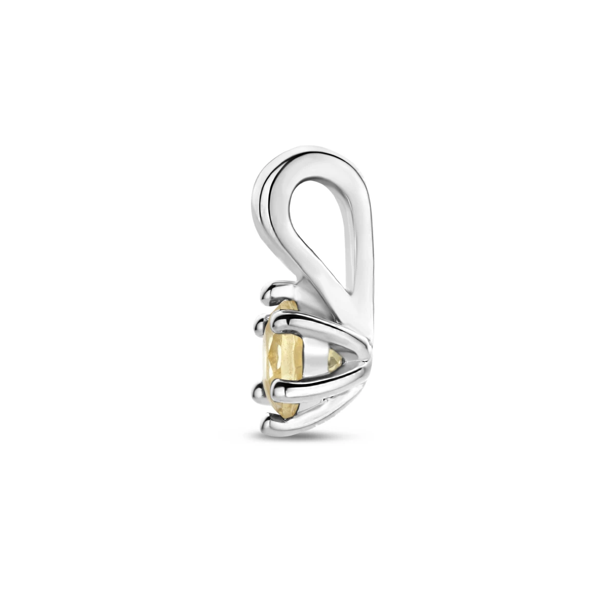 hanger met geboortesteen 10 mm zilver gerhodineerd