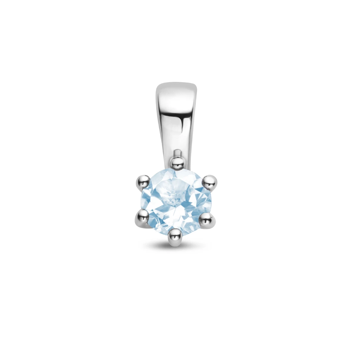 hanger met geboortesteen 10 mm zilver gerhodineerd