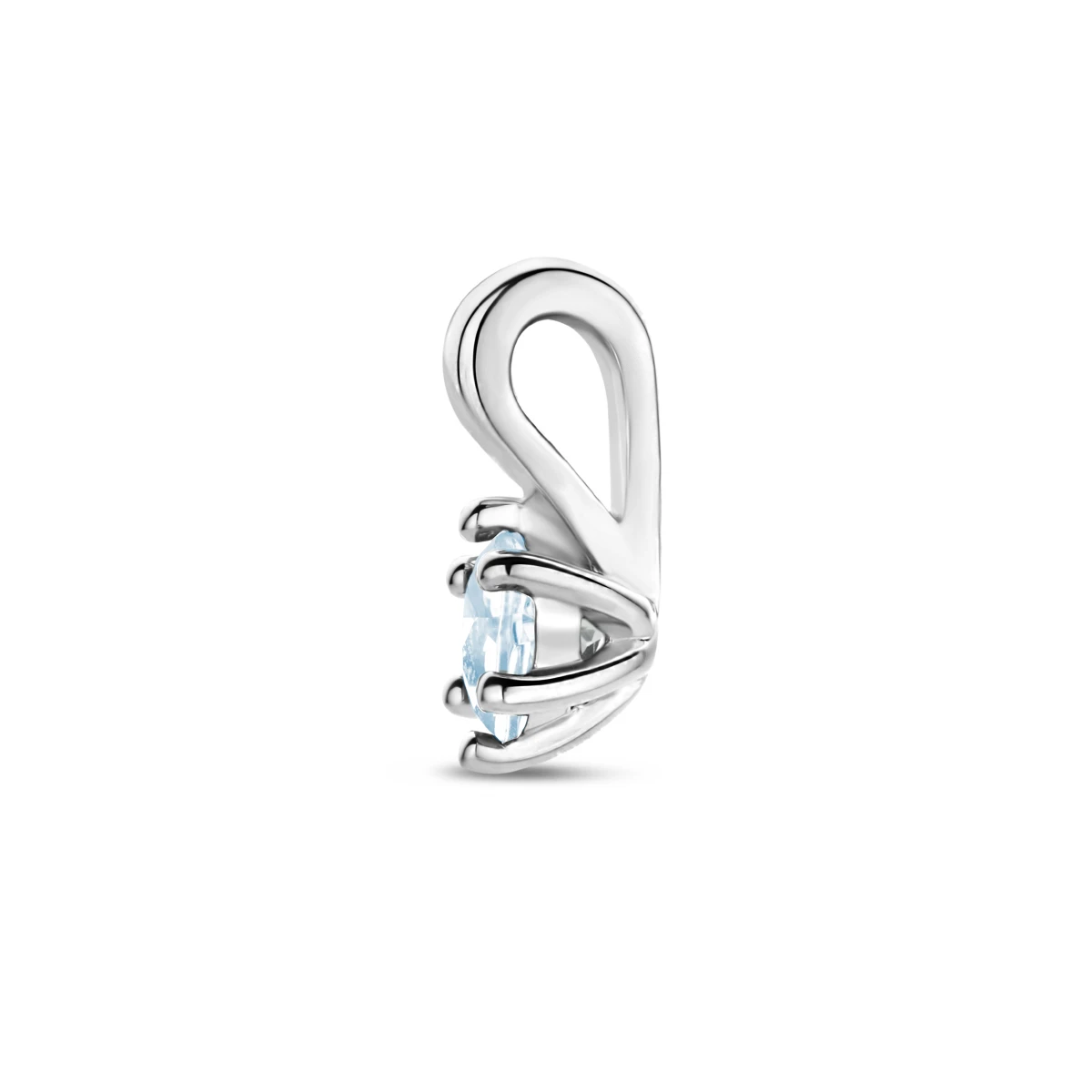hanger met geboortesteen 10 mm zilver gerhodineerd